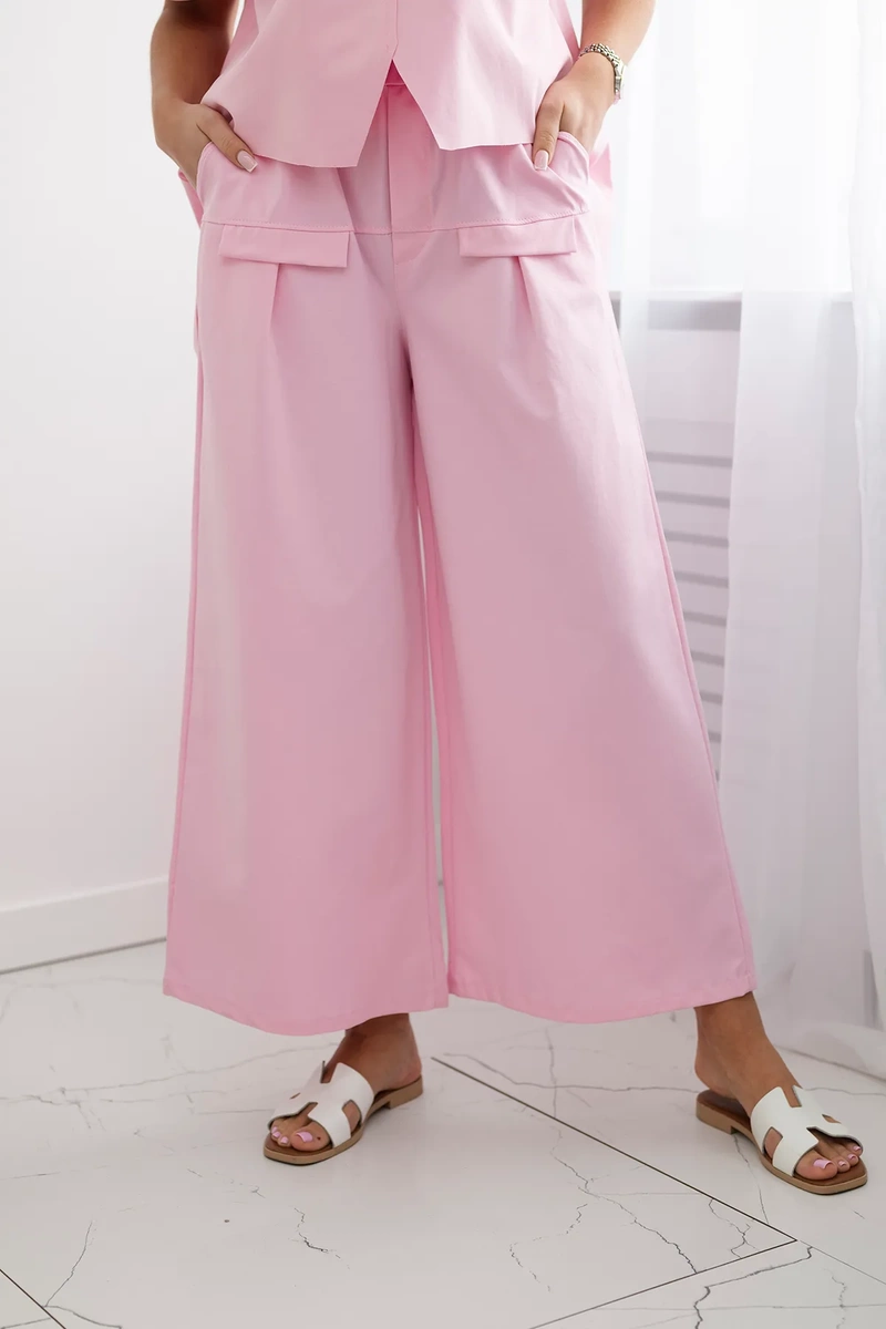 Set of new punto blouse + trousers light pink