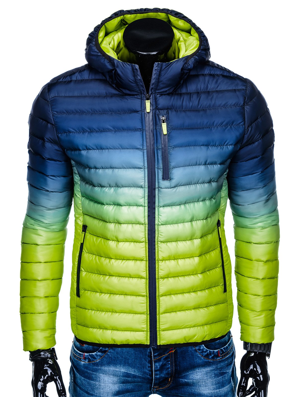 ombre clothing men's winter quilted jacket c319