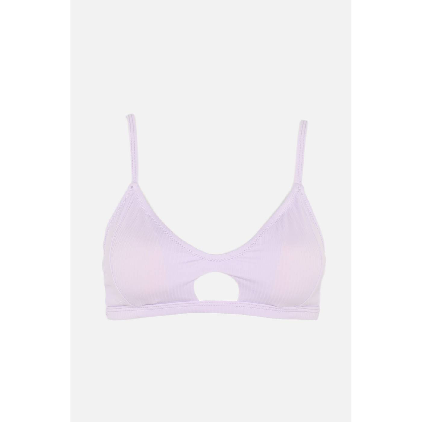 Trendyol Lilac Textured Bikini Top